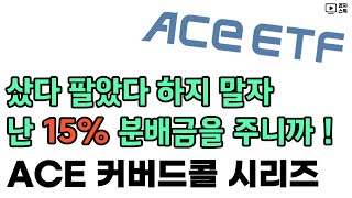 ACE 미국주식15% 프리미엄분배 시리즈, 한달 리뷰 ㅣ 비슷한 종목들과 비교