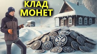 ДОСТАЮ КЛАД МОНЕТ ИЗ ГРЯЗИ. МОНЕТЫ НА ФУНДАМЕНТЫ ИЗБЫ. Коп поиск монет 2025