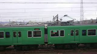 ドア扉窓からの車窓『京都総合車両所』～(JR向日町駅からJR長岡京駅までの車窓の記録）