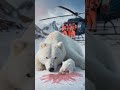 雪の崖の下に閉じ込められた妊娠中のクマと救助チームの物語