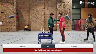 SC Potsdam vs Bsc Rehberge Live Cricket Match | BTU Indoor Cricket Tournament 2025 Live - Sporthall