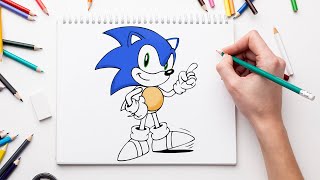 Sonic The Hedgehog SEGA Coloring Page #shorts