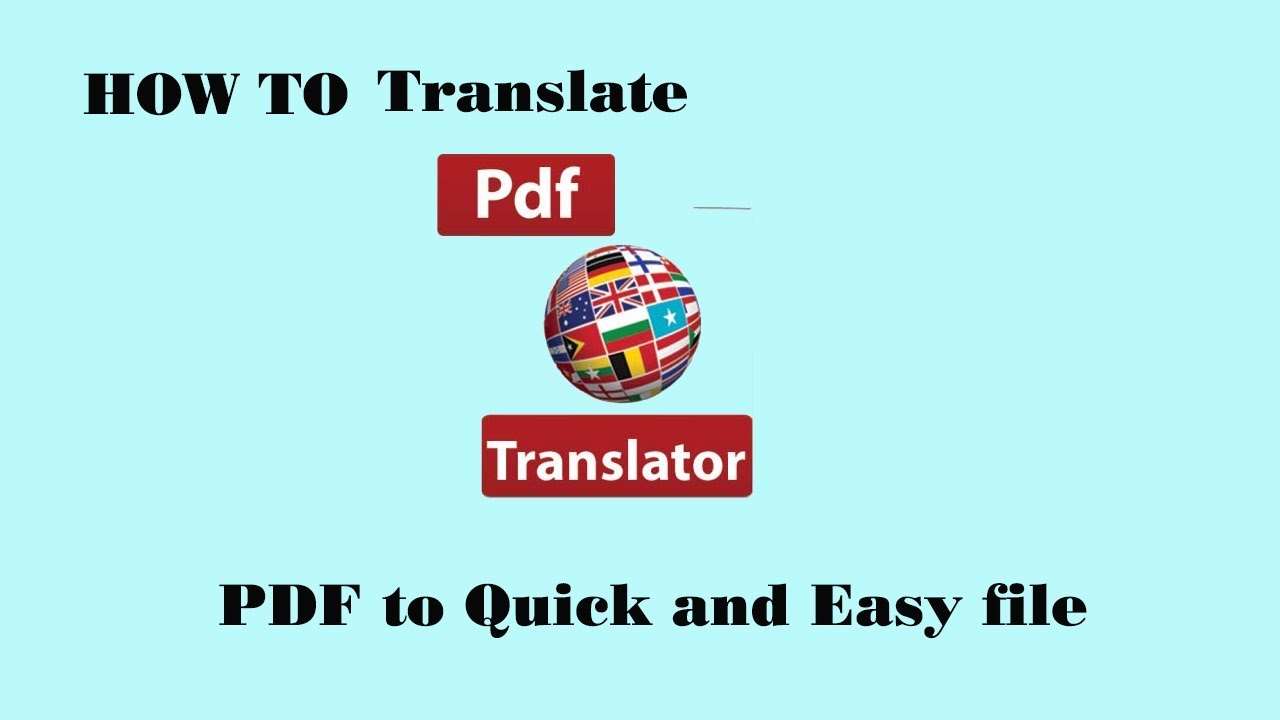 How To Translate PDF File To Any Language || PDF Translator - YouTube