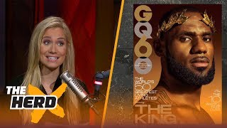 GQ names LeBron James the greatest living athlete - Kristine and Colin React | THE HERD