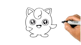 HOW TO DRAW A JIGGLYPUFF EASY STEP BY STEP