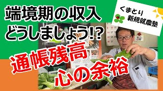 【端境期の収入】どうする？通帳残高が心の余裕です