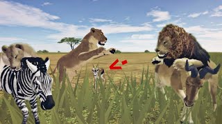 Roblox: A Lioness protects a gazelle | Playing as Prey in Testing A - (Wild Savannah)