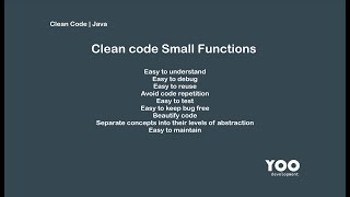 High Level First writing code using method calls first | Clean code Small Functions | Java