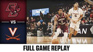 Boston College vs. Virginia Full Game Replay | 2024-25 ACC Men's Basketball