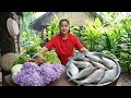 Market show and cooking: Yummy deep fry fish eat with Cambodia noodle - Countryside Life TV