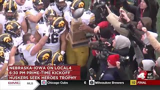 Husker football to play Iowa on Local4, other game times announced