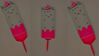 DIY Origami paper Popsicle - DIY Cat Pusheen | DIY Paper Craft Easy - Easy Origami \ Ice-cream Box
