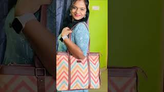 Stunning Printed hand bags collections நெஜமாவே இந்த bags quality செமயா இருக்கு | #bags #zouk #shorts