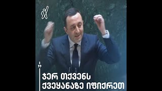 „მეგობრებო, ჯერ თქვენს ქვეყანაზე იფიქრეთ“ - ღარიბაშვილი