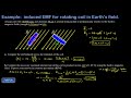 faraday s law induced emf and rms voltage in a rotating coil in earth s magnetic field.