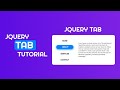 How to create tabs using HTML, CSS and JavaScript