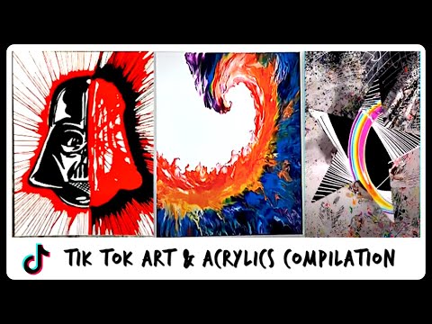 Tik Tok Art Compilation Paints Acrylic Youtube