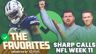 Professional Sports Bettor Picks NFL Week 11 | Sharp Calls & NFL Bets from The Favorites Podcast