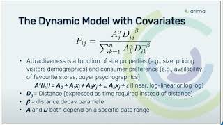 Dynamic Huff's Gravity Model with Covariates for Site Visitation Prediction