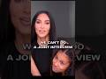We can't do a joint interview 😂 Kim Kardashian and North West #kardashian