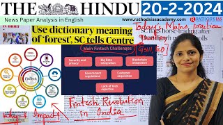 20-2-2024 | The Hindu Newspaper Analysis in English | #upsc #IAS #currentaffairs #editorialanalysis