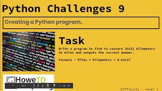Python challenges ‐ level 1 challenge 9