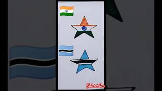 🇧🇼❤️🇮🇳India Flag drawing l #art #viral #drawing #tranding #india #flag#shorts#how to draw
