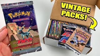 VINTAGE POKEMON CARD PACKS that is DECADES OLD in a CUSTOM BOOSTER BOX OPENING!