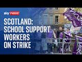 Scotland school strikes: Unison members begin three days of industrial action