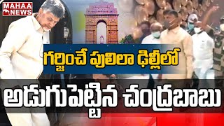 గర్జించే పులిలా ఢిల్లీలో అడుగుపెట్టిన చంద్రబాబు | Chandrababu Reaches Delhi | Mahaa News