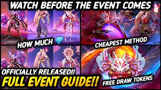 NEW!! COMPLETE GUIDE FOR KISHIN DENSETSU SKIN EVENT | TOKENS \u0026 CHEAPEST METHOD - MLBB