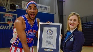 Most Behind the Back Three Pointers in One Minute | Harlem Globetrotters