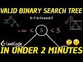 Leetcode Q98: Validate Binary Search Tree Solution VISUALIZED