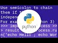 How do I execute multiple shell commands with a single python subprocess call?