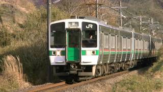 晩秋の東北本線を駆ける　普通列車　719系