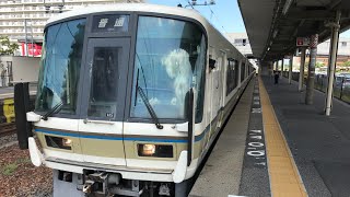 【ラインカラー、路線記号なし】221系非リニューアル車 普通姫路行き、守山発車！