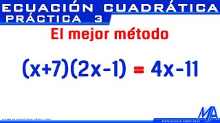 Solución de la ecuación cuadrática | Práctica 3