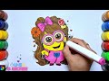 girl minion coloring page 😍 minions despicable me coloring