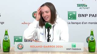 Tennis - Roland-Garros 2024 - Iga Swiatek : "It's nice that anybody would compare me to Steffi Graf"