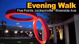 10 Minute Virtual Walk in Jacksonville Florida - Five Points - Riverside Ave