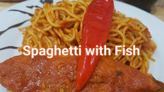 Fish spaghetti/مكرونة بالسمك ابسط واسرع ما شفتي