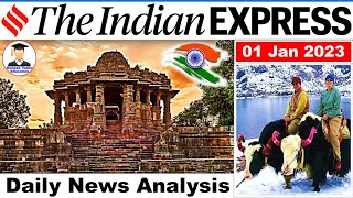 1 January 2023 Indian Express Newspaper Analysis | Daily Current Affairs | The Hindu Analysis