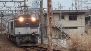 5767レ　EF64-1014牽引　白ホキ貨物　枇杷島駅通過