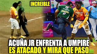 Así RONALD ACUÑA JR ENFRENTÓ a UMPIRE en Venezuela los FANATICOS lo ATACARON y MIRA QUE PASÓ | MLB
