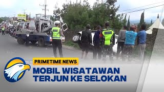 Mobil Wisatawan Terjun Ke Selokan