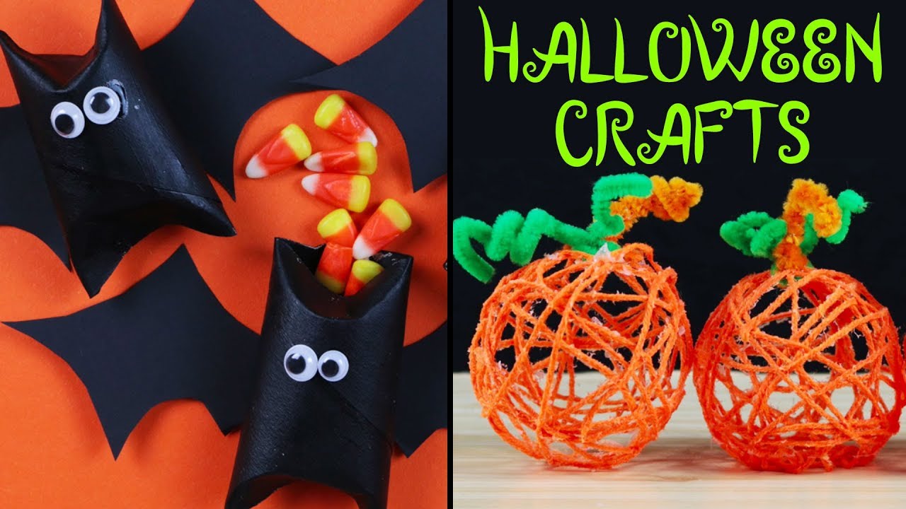 DIY Halloween Decorations | How To Make HALLOWEEN CRAFTS | Bat Poppers ...