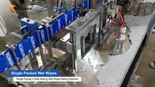 Single Packed 4 Side Sealing Wet Wipes Making Machine