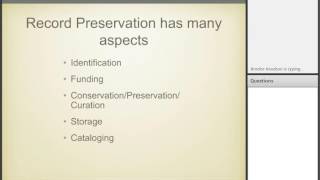 How You Can Help with Record Preservation - James Tanner