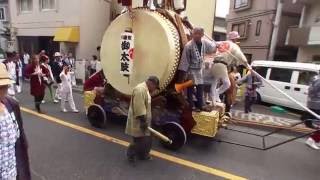 平成28年  三鷹 八幡大神社  例大祭  本社巨大太鼓道祓い。