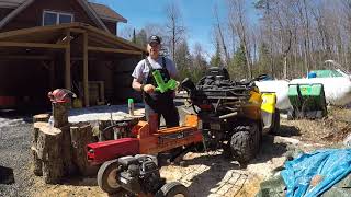 #152 BRAVE 20 Ton Dual Split. My favourite log splitter at the cottage!